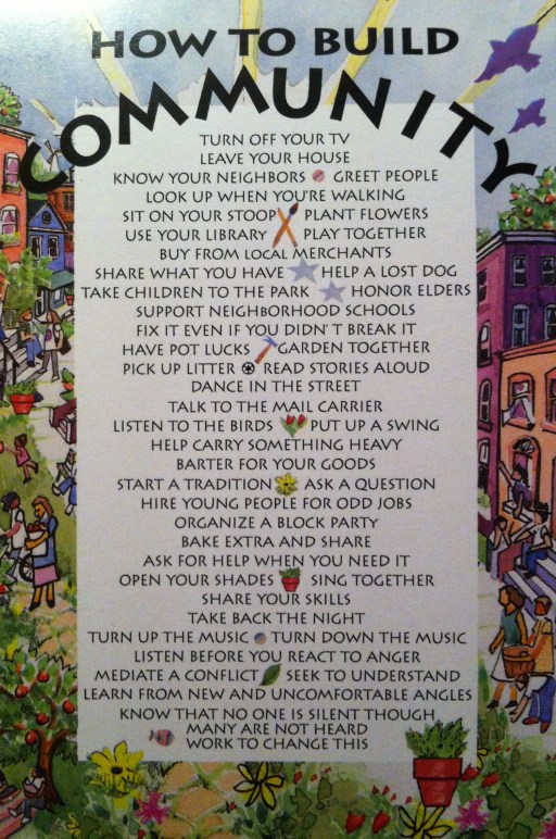 How to build community