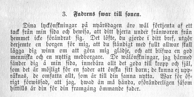 Fanders swar till sonen